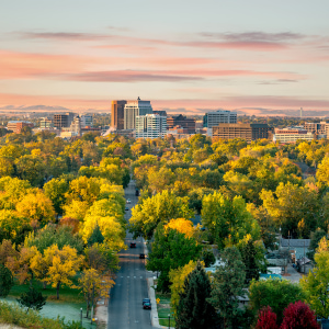 The city of Boise, Idaho.