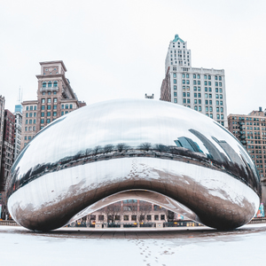 The Cloud Gate, aka The Bean, in Chicago, IL.