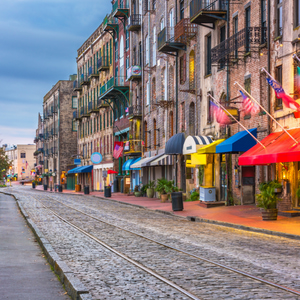 The city of Savannah, GA.