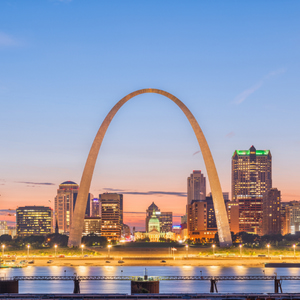 The city of St Louis, MO.