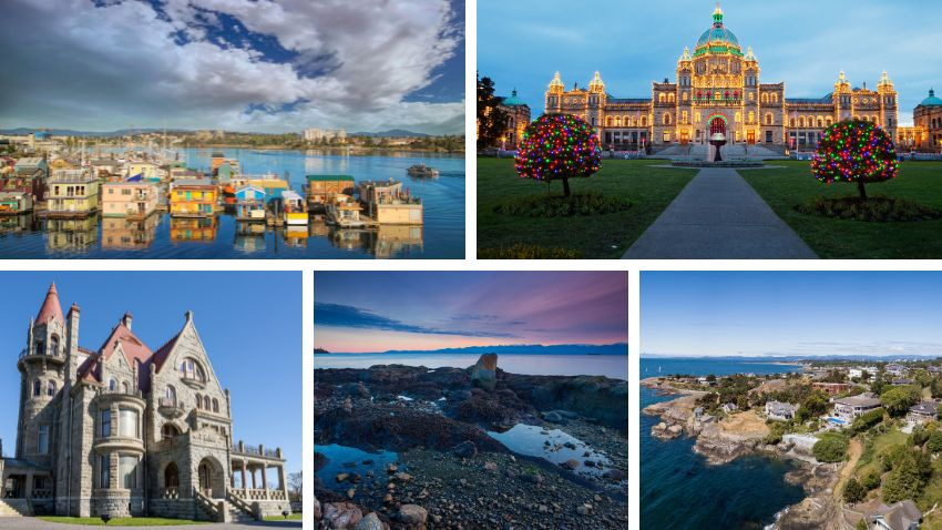 5 images of Victoria, BC.