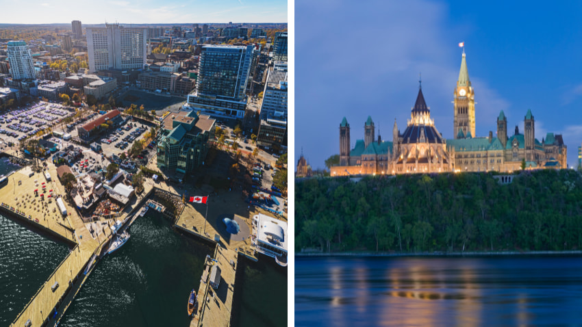 A side by side comparison of Halifax and Ottawa.