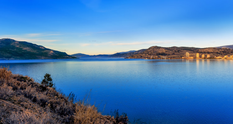 Okanagan Lake in Kelowna, BC.
