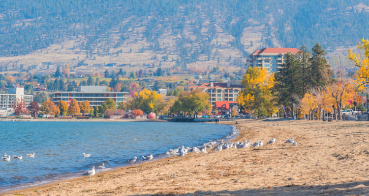 Okanagan Beach in Penticton, BC.