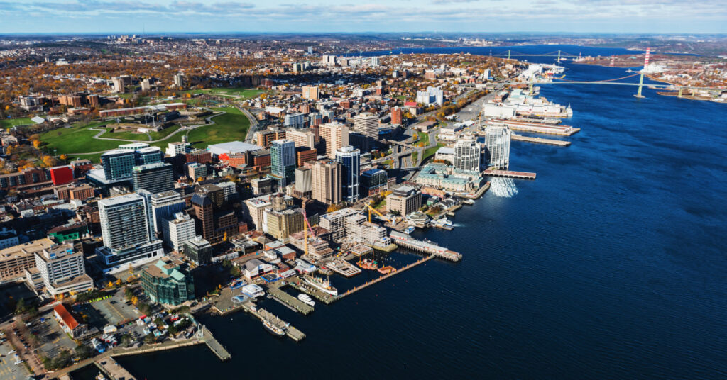 An aerial view of Halifax, NS.