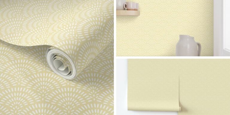 Small Scale Scallop Boho Wallpaper for Baby Girl’s Nursery Room