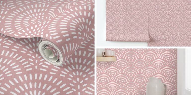 Dusty Rose Pink Wallpaper for Baby Girl’s Nursery Room