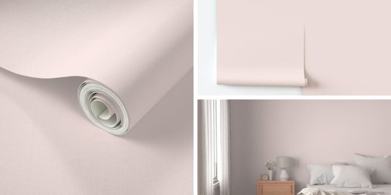 Solid Light Pink Wallpaper for Baby Girl’s Nursery Room