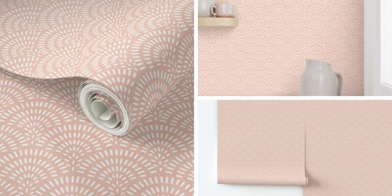 Whimsical Scallop Wallpaper for Baby Girl’s Nursery Room
